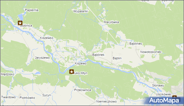 mapa Bąblinek, Bąblinek na mapie Targeo