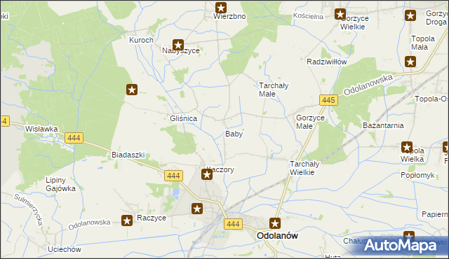 mapa Baby gmina Odolanów, Baby gmina Odolanów na mapie Targeo