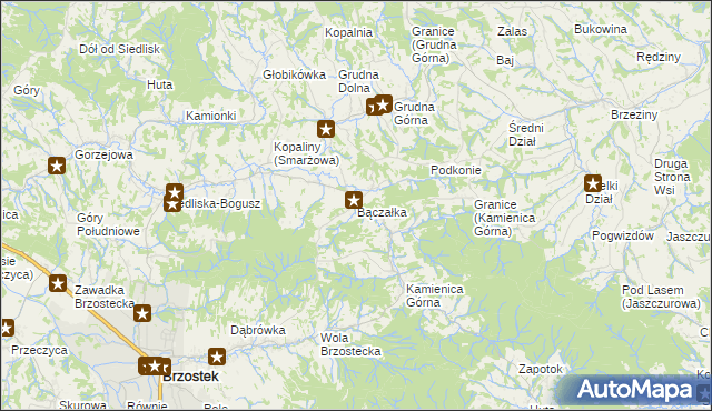 mapa Bączałka, Bączałka na mapie Targeo