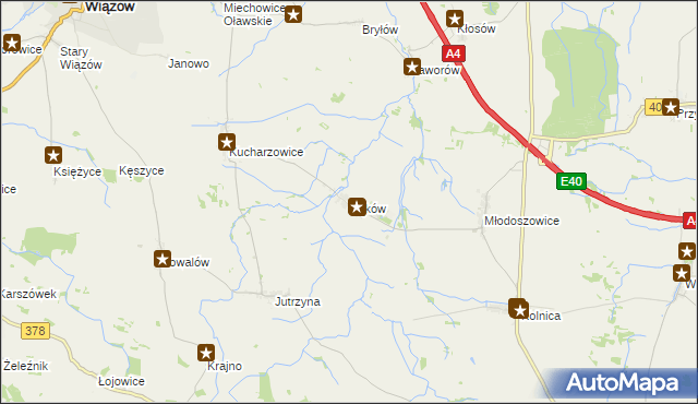 mapa Bąków gmina Grodków, Bąków gmina Grodków na mapie Targeo