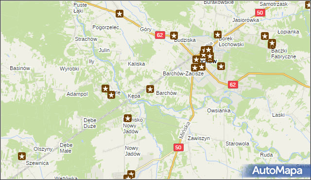 mapa Barchów, Barchów na mapie Targeo