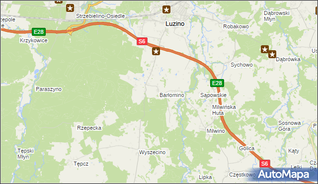 mapa Barłomino, Barłomino na mapie Targeo