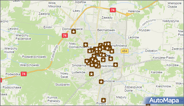 mapa Bełchatów, Bełchatów na mapie Targeo