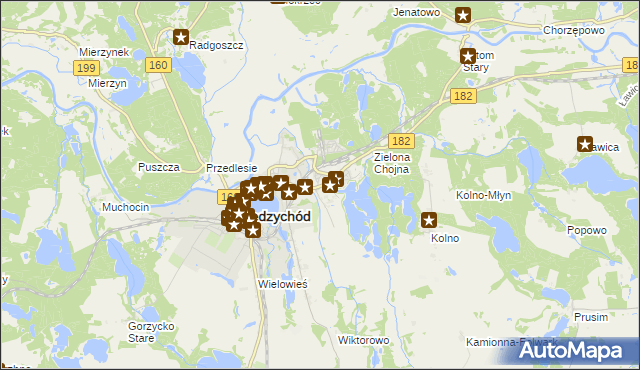 mapa Bielsko gmina Międzychód, Bielsko gmina Międzychód na mapie Targeo