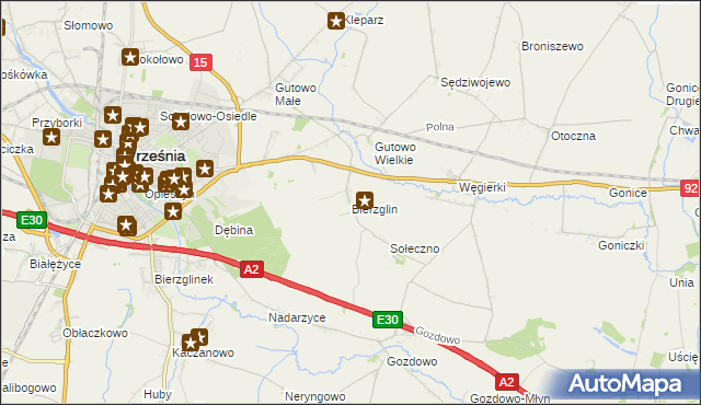 mapa Bierzglin, Bierzglin na mapie Targeo