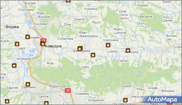 mapa Bieździadka, Bieździadka na mapie Targeo