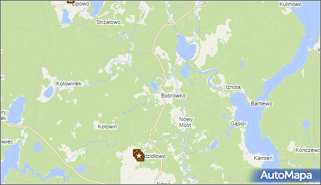 mapa Bobrówko gmina Piecki, Bobrówko gmina Piecki na mapie Targeo