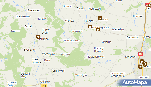 mapa Bobrowo gmina Rzgów, Bobrowo gmina Rzgów na mapie Targeo
