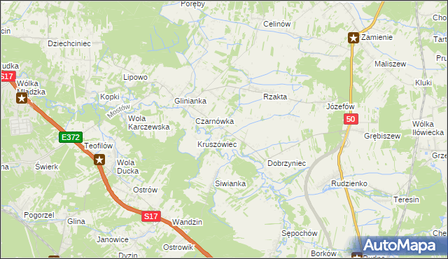 mapa Bolesławów gmina Wiązowna, Bolesławów gmina Wiązowna na mapie Targeo