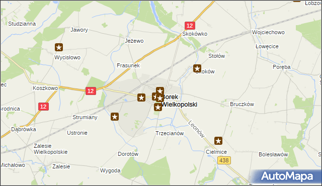 mapa Borek Wielkopolski, Borek Wielkopolski na mapie Targeo