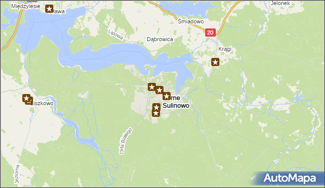 mapa Borne Sulinowo, Borne Sulinowo na mapie Targeo