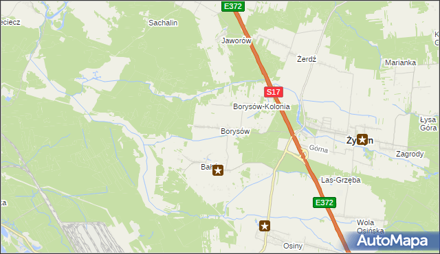 mapa Borysów, Borysów na mapie Targeo