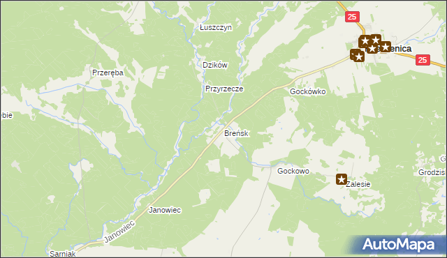 mapa Breńsk, Breńsk na mapie Targeo