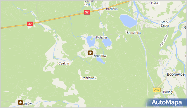 mapa Bronków, Bronków na mapie Targeo