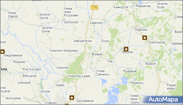 mapa Brzezie gmina Wiślica, Brzezie gmina Wiślica na mapie Targeo