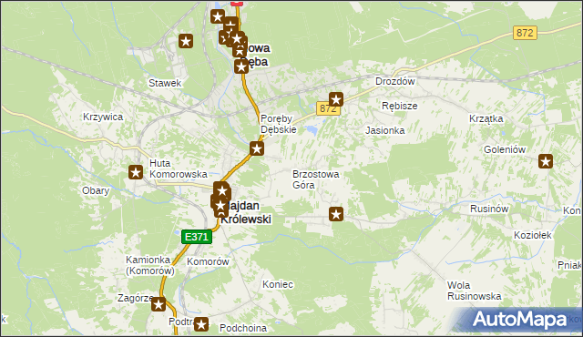 mapa Brzostowa Góra, Brzostowa Góra na mapie Targeo