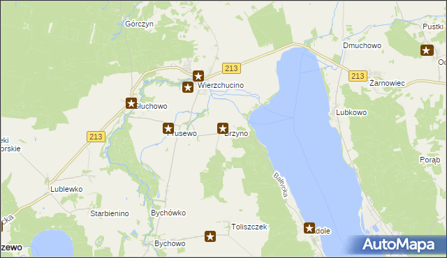 mapa Brzyno, Brzyno na mapie Targeo