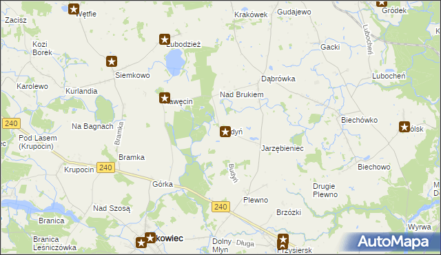 mapa Budyń, Budyń na mapie Targeo