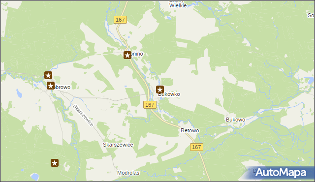 mapa Bukówko, Bukówko na mapie Targeo