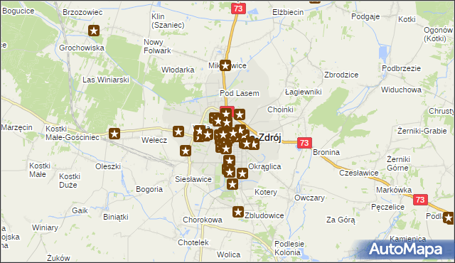 mapa Busko-Zdrój, Busko-Zdrój na mapie Targeo