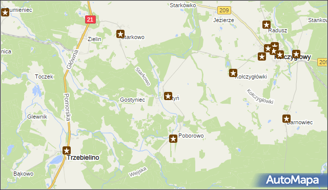 mapa Cetyń, Cetyń na mapie Targeo