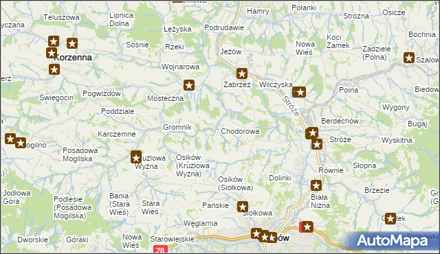 mapa Chodorowa, Chodorowa na mapie Targeo