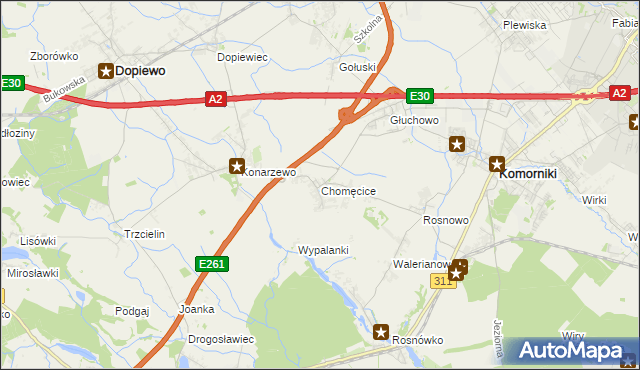 mapa Chomęcice, Chomęcice na mapie Targeo