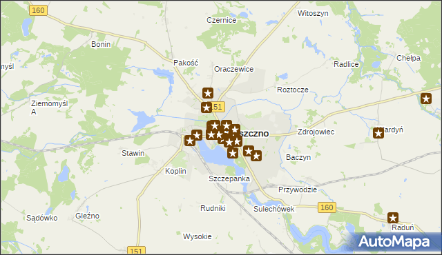 mapa Choszczno, Choszczno na mapie Targeo