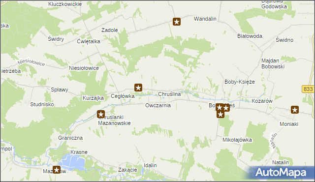 mapa Chruślina, Chruślina na mapie Targeo