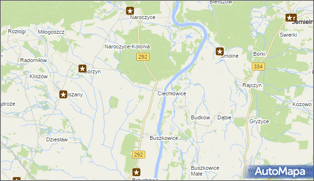 mapa Ciechłowice, Ciechłowice na mapie Targeo