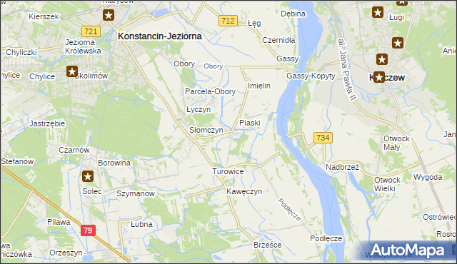 mapa Cieciszew, Cieciszew na mapie Targeo