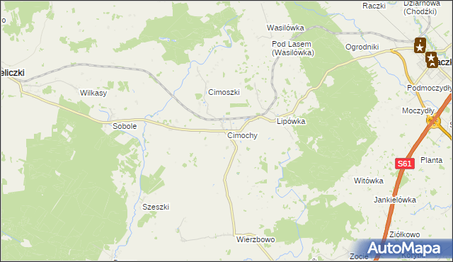 mapa Cimochy gmina Wieliczki, Cimochy gmina Wieliczki na mapie Targeo