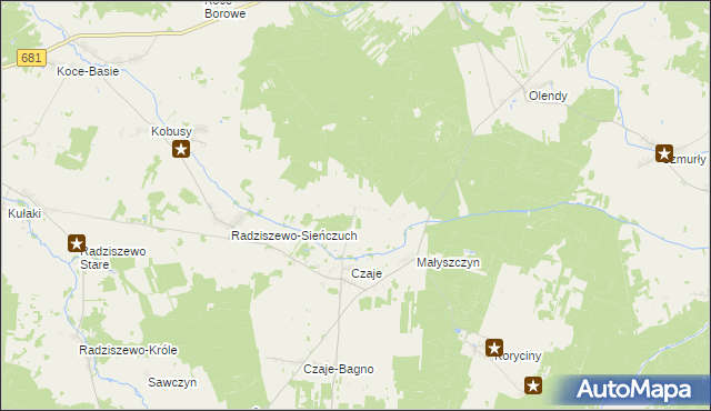 mapa Czaje-Wólka, Czaje-Wólka na mapie Targeo