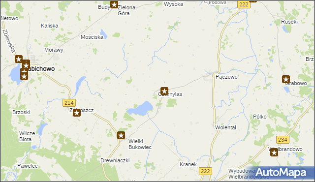 mapa Czarnylas gmina Skórcz, Czarnylas gmina Skórcz na mapie Targeo