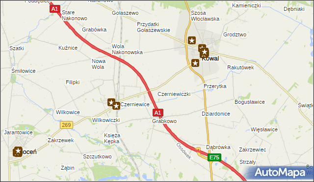mapa Czerniewiczki, Czerniewiczki na mapie Targeo