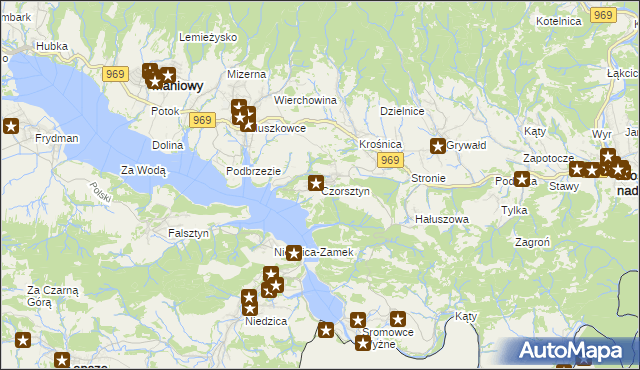 mapa Czorsztyn, Czorsztyn na mapie Targeo