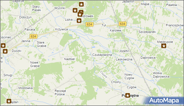 mapa Czubajowizna, Czubajowizna na mapie Targeo