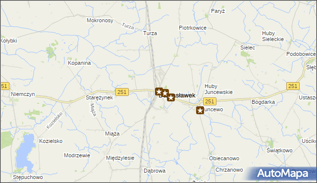 mapa Damasławek, Damasławek na mapie Targeo