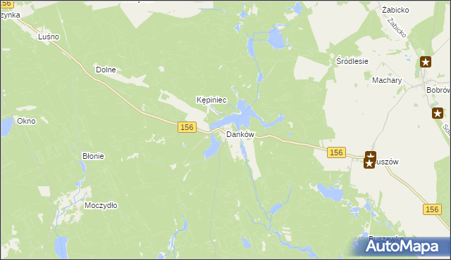 mapa Danków gmina Strzelce Krajeńskie, Danków gmina Strzelce Krajeńskie na mapie Targeo