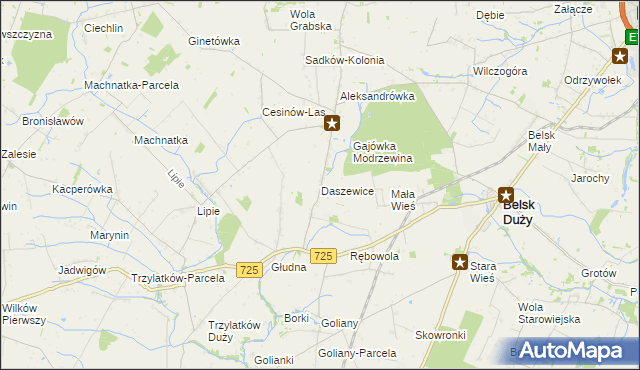 mapa Daszewice gmina Belsk Duży, Daszewice gmina Belsk Duży na mapie Targeo