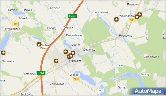 mapa Dębienko, Dębienko na mapie Targeo