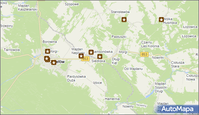 mapa Długi Kąt-Osada, Długi Kąt-Osada na mapie Targeo