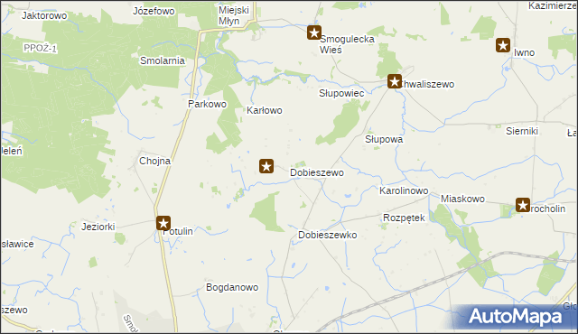 mapa Dobieszewo gmina Kcynia, Dobieszewo gmina Kcynia na mapie Targeo