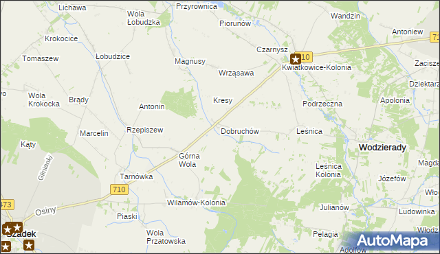 mapa Dobruchów, Dobruchów na mapie Targeo