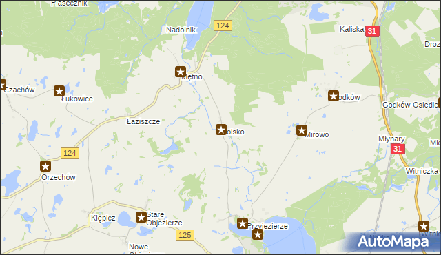 mapa Dolsko gmina Moryń, Dolsko gmina Moryń na mapie Targeo