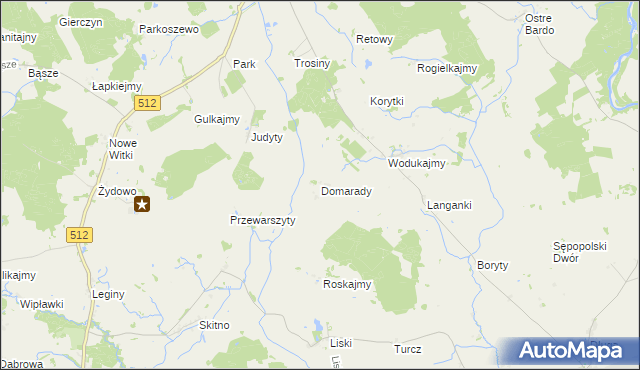 mapa Domarady, Domarady na mapie Targeo