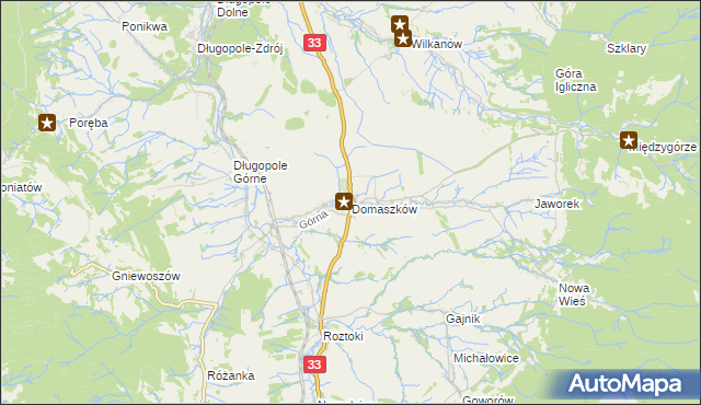 mapa Domaszków gmina Międzylesie, Domaszków gmina Międzylesie na mapie Targeo