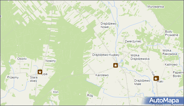 mapa Drążdżewo-Kujawy, Drążdżewo-Kujawy na mapie Targeo