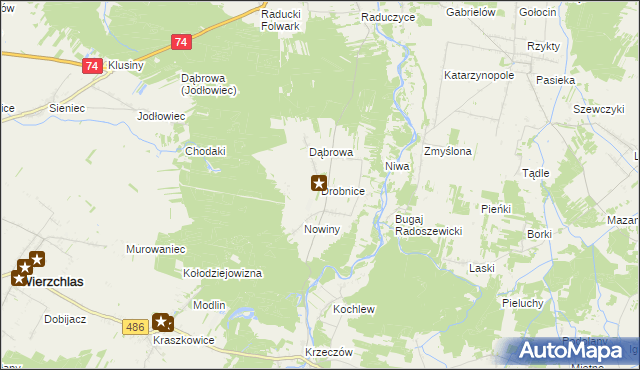 mapa Drobnice, Drobnice na mapie Targeo