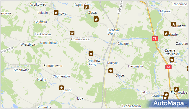 mapa Drochów Dolny, Drochów Dolny na mapie Targeo